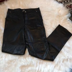 Men’s Versace Black Leather Pants